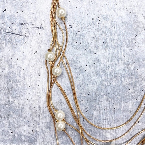 Kenneth Jay Lane gold tone multi-chain necklace NWT - Picture 4 of 5